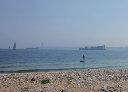 Blick von Falckenstein nach Laboe Strand und Ostsee